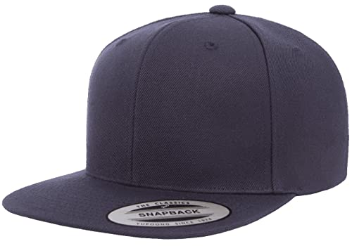 Mrlahat 6089 Yupoong Yp by Flexfit 6-Panel Structured Flat Visor Classic Snapback Cap with Black Bandana - color: Dark Navy