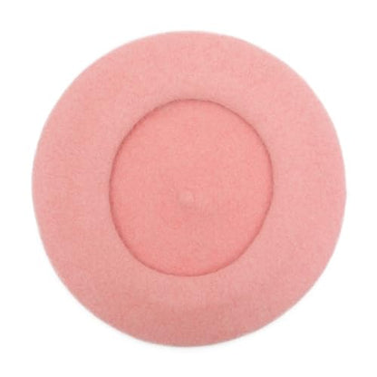 ZLYC Wool French Beret Hat Solid Color Classic Artist Cap for Women - color: Flesh Pink