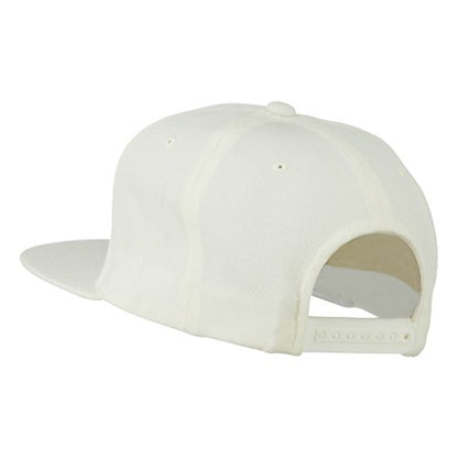 e4Hats.com Gold Lion Embroidered Wool Snapback Cap - color: Natural