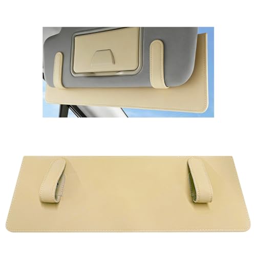 Sun Visor Extender for Car, Clip-On Sun Blocker Auto Visor Extender Attachment for Safe Driving, Anti-Glare Sunshade Extension UV Rays Protection for Most Cars SUVs Vans (Beige) - color: Beige