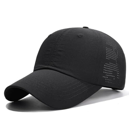 Cmonie 3Pcs Quick Dry Baseball Hat Breathable Sport Cap - color: 3pcs-black&white&gray-e