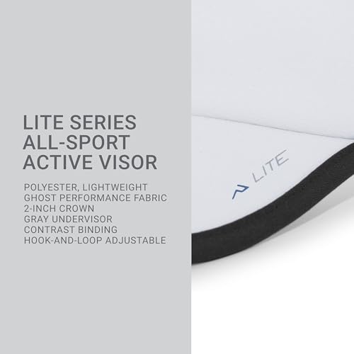 Pacific Headwear Unisex Adult Pacific Headwear Lite Allsport Active Visor - color: White/Black