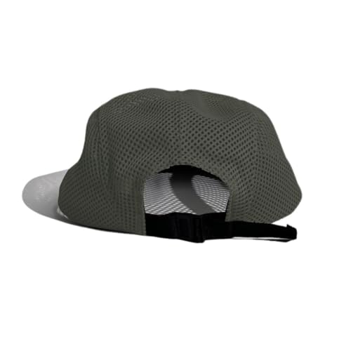 FASHIXD Mesh 5 Panel Runner Hat for Men Flat Brim Quick Dry Running Hat - color: Dark Green