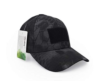 UltraKey Military Tactical Operator Cap, Outdoor Army Hat Hunting Camouflage Baseball Cap - color: Black Python Pattern