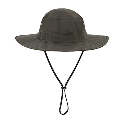 Home Prefer UPF50 Mens Sun Hat with Neck Flap Quick Dry UV Protection Cap Womens Wide Brim Fishing Hat Neck Flap Beach Garden - color: Dark Green