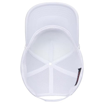 OTTO Cap 5 Panel High Crown Air Mesh Back Trucker Hat | Bulk Packs - color: 016 - White