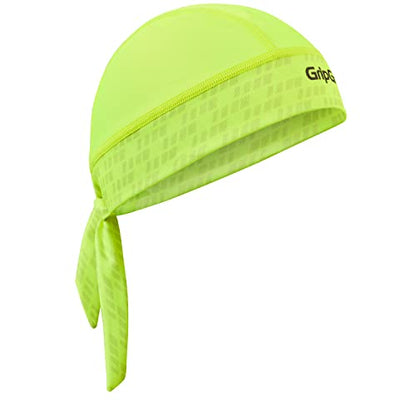 GripGrab Summer Cycling Bandana UV Protection Under Helmet Headwrap - color: Yellow Hi-vis