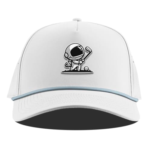 Branded Bills Moon Shot Curved 5 Panel Rope Hat for Men - color: White/Sky Blue