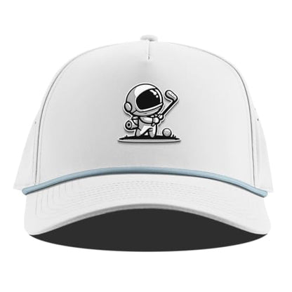 Branded Bills Moon Shot Curved 5 Panel Rope Hat for Men - color: White/Sky Blue
