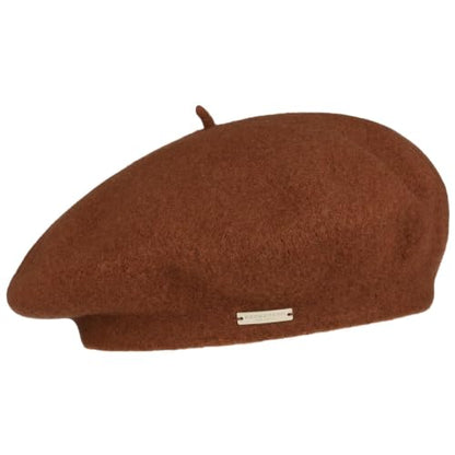 Seeberger Virgin Wool Beret for Women Women - Made in The EU - color: Brown