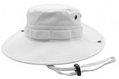 High Qualty Sun Hat 100% Cotton Size Adjustable Men Women Fishing Outdoor UPF 50+ Breathable Boonie Hat Summer UV Protection - color: White