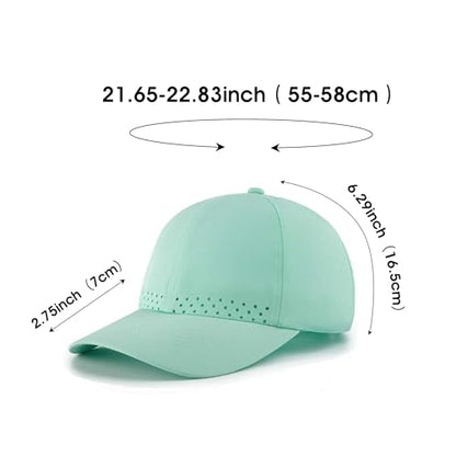 HH HOFNEN Women Quick Drying Baseball Cap Sun Hat Unstructured Golf Hat - color: #2 Aqua