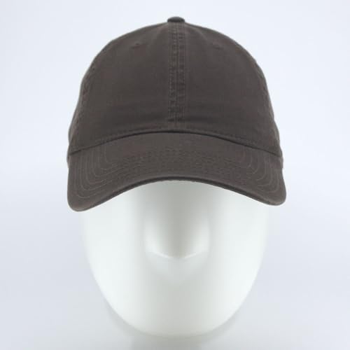 Classic Blank Dad Hat Cotton Adjustable Strap Baseball Cap - color: Brown