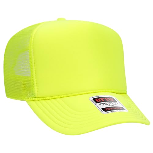 BROTHER TRUCKERS The World's Greatest Neon Colored Trucker Hat Blanks - Wholesale Bulk Unisex Snapback Hats - color: Neon Yellow Poly
