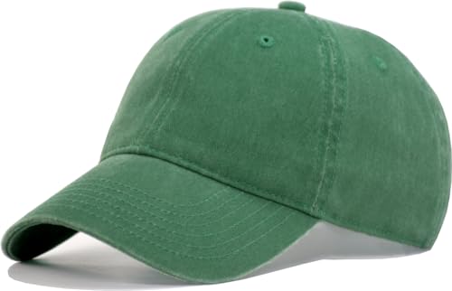 Vintage Washed Cotton Baseball Caps Men Women Adjustable Unstructured Low Profile Dad Hat - color: 1p-kelly