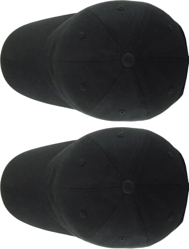 KBETHOS Classic Unisex Cotton Adjustable Low Crown Baseball Cap – Plain Dad Hat - color: Black + Black (2 Pack)