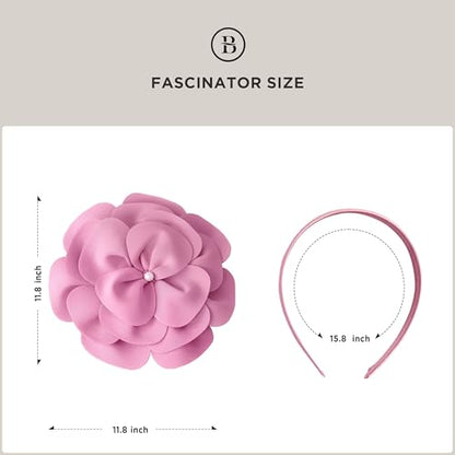BABEYOND Fascinators Hats for Women Layered Flower Tea Party Derby Hats - color: Pink