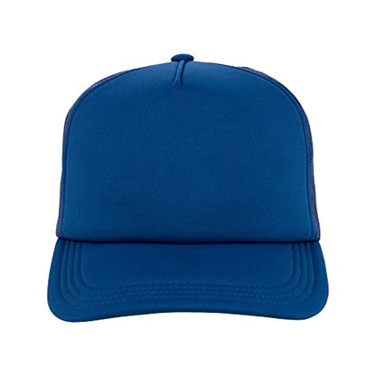 Lids Blank Basic Foam Trucker Adjustable Snapback Hat - color: Teal/Teal