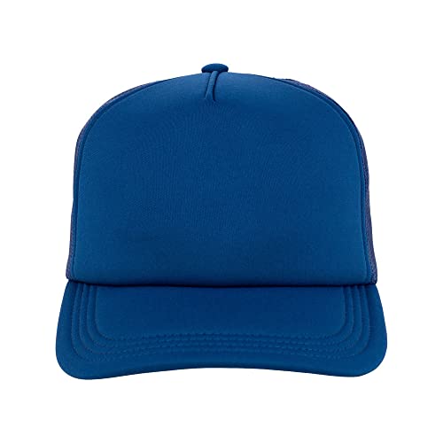 Lids Blank Basic Foam Trucker Adjustable Snapback Hat - color: Teal/Teal