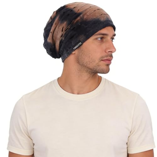 Ruphedy Men Slouchy Beanie Summer Long Oversize Thin Lightweight Skull Cap B011h - color: B090b-brown, size: One Size