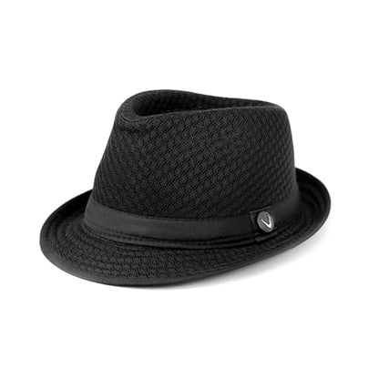 The Hat Depot Light Weight Classic Soft Cool Mesh Crushable Fedora hat - color: Black, size: Large-X-Large