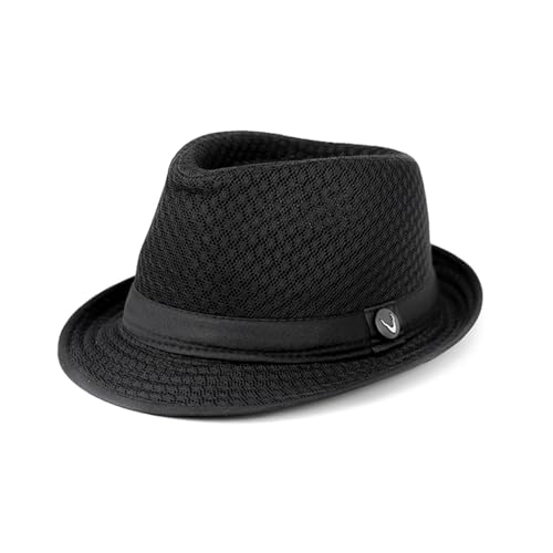 The Hat Depot Light Weight Classic Soft Cool Mesh Crushable Fedora hat - color: Black, size: Small-Medium