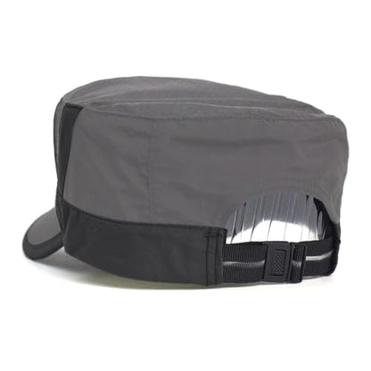 FASHIXD Mesh Military Hat for Men Summer Army Cap Quick Qry Short Bill Hat Cadet Caps - color: Gray