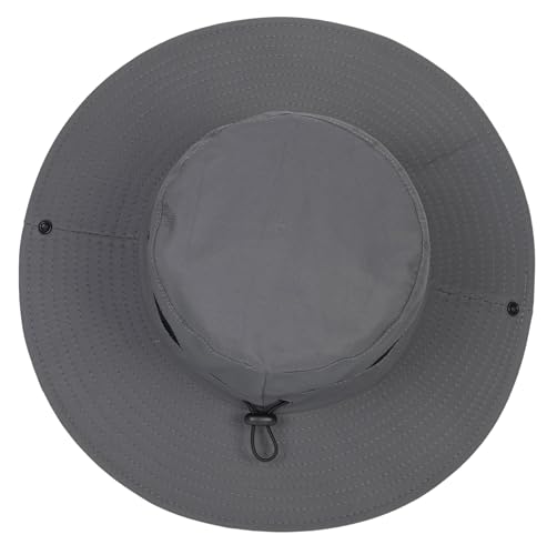 Kids Sun Hat with UV Protection Beach Bucket hat Safari Boonie Cap - color: Grey
