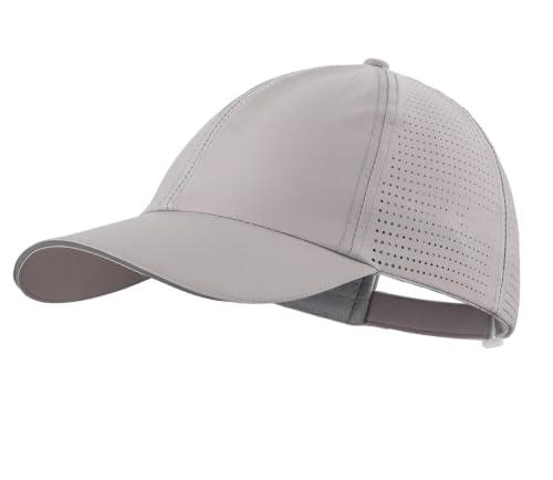 Home Prefer Reflective Water Repellent Quick Dry Airy UPF50+ Sun Hat for Men Women Outdoor Sports Baseball Caps Unisex - color: Light Grey