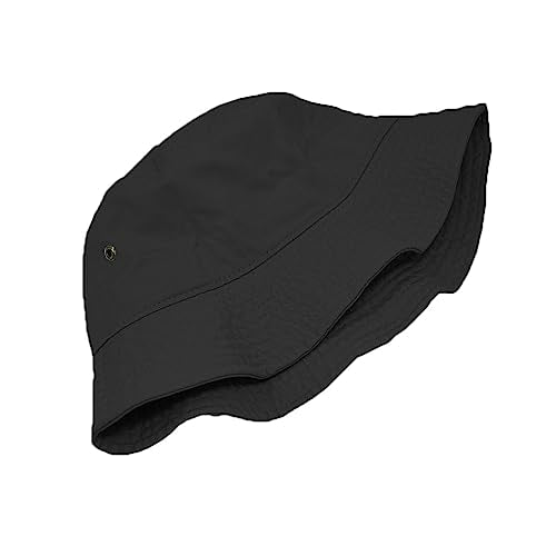 Glory Max Unisex Solid Color 100% Cotton Bucket Hat Small Brim Packable Travel Summer Beach Hat - color: Black, size: Small-Medium