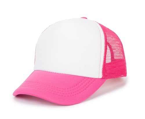 Kids-Girls-Trucker-Hat Adjustable-Baseball-Cap Toddler Mesh Sun Hats 2-6Y - color: Red