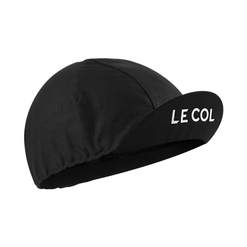 LE COL Cycling Cap II | One Size, Elasticated Fasten, Sweat Wicking | Bike Hat | (Black/White)