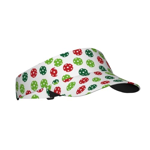 Sports Sun Visor Hats-Adjustable Visor Cap-for Women and Men-for Running, Tennis, Golf - color: Colorful Pickle Ball Pickleball Balls