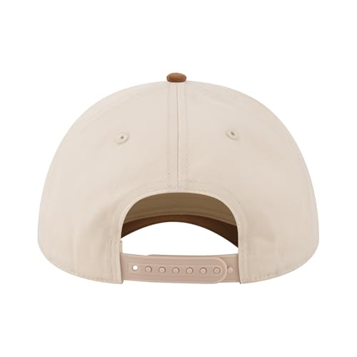 TOPTIE 5 Panel Trucker Hat Snapback Adjustable Cotton Sun Cap for Men - color: Suedette Caramel Beige