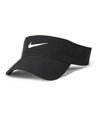 Nike Unisex Adult Dri-FIT Ace Visor Hat | Mens and Womens - color: Black/Anthracite/White, size: Large-X-Large