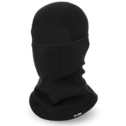 Breathable Balaclava Ski Mask for Men Women, Warm Winter Face Mask for Cold Weather Motorcycling Skiing Outdoor Work - color: Black
