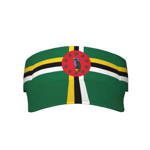 Cute Flag Visors Sun Protection Hats for Men Women Fashion Outdoor Sun Visor Hats Adjustable Summer Hat - color: Dominica Flag