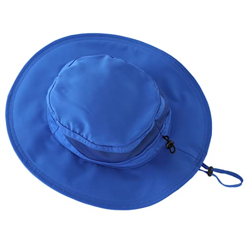Connectyle Women's UPF 50+ Sun Hat UV Protection Wide Brim Bucket Hat Summer Beach Hats Fishing Hiking Outdoor Safari Hats - color: Royal Blue