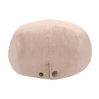 ZLYC 남성용 여름 플랫 캡 Scally Ivy Gatsby Newsboy Beret Driver Cabbie 사냥 모자 - color: 솔리드 카이키