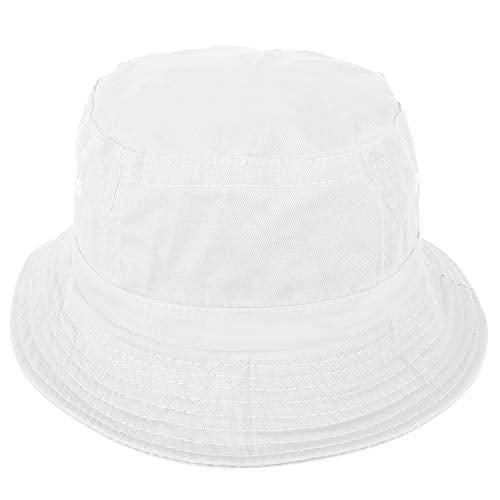 Armycrew Pigment Dyed Washed 100% Cotton Unisex Bucket Hat - color: White