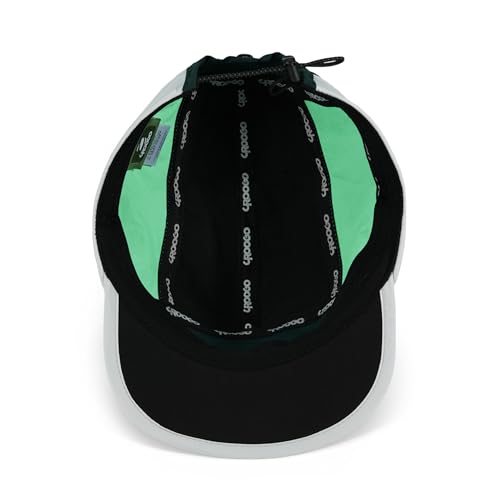 Clakllie Multicolor Short Brim Cap for Men Quick Dry 5 Panel Running Hat - color: Crsb09-black/Green
