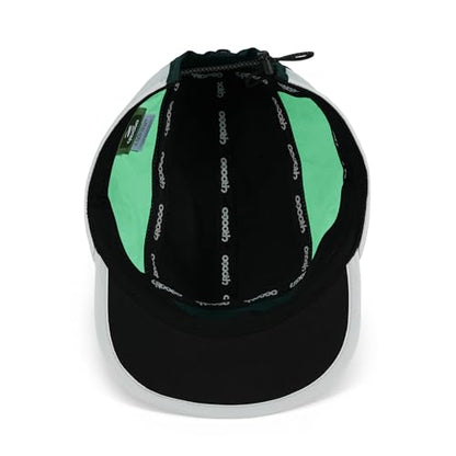 Clakllie Multicolor Short Brim Cap for Men Quick Dry 5 Panel Running Hat - color: Crsb09-black/Green