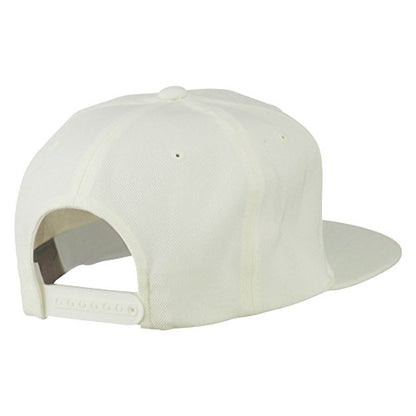 e4Hats.com Gold Lion Embroidered Wool Snapback Cap - color: Natural