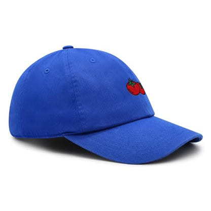 JPAK Two Tomatoes Premium Dad Hat Embroidered Cotton Baseball Cap Vegetables Embroidery - color: Blue