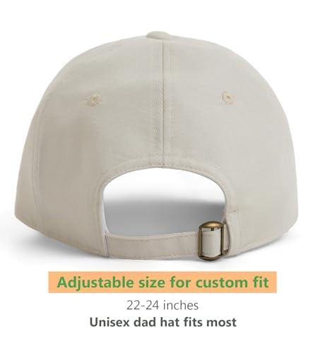 Linen Cotton Baseball Cap, Summer Breathable Dad Hat Men Women - color: Beige