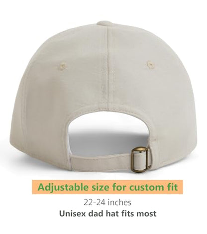 Linen Cotton Baseball Cap, Summer Breathable Dad Hat Men Women - color: Beige