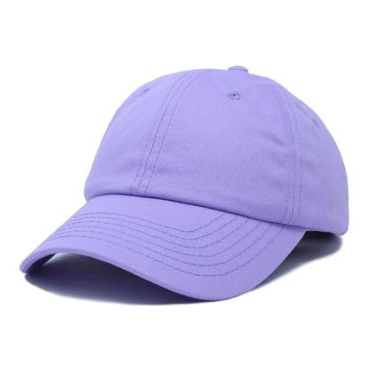 DALIX Baseball Cap Dad Hat Plain Men Women Cotton Adjustable Blank Unstructured Soft - color: Lavender