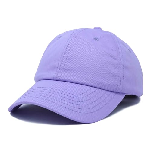 DALIX Baseball Cap Dad Hat Plain Men Women Cotton Adjustable Blank Unstructured Soft - color: Lavender