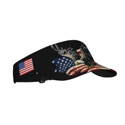 United States 250th Anniversary Hat America Patriotic Visor Caps for Women Men Adjustable Sun Hat - color: Bald Eagle With American Flag 10