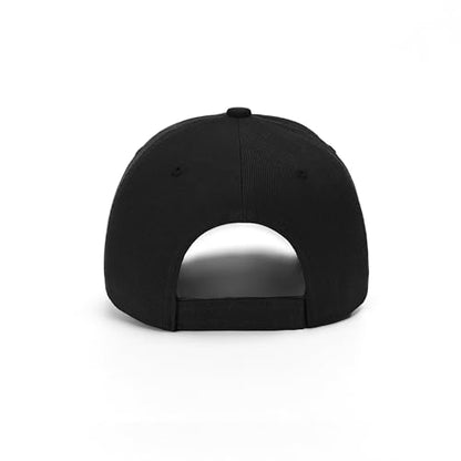 ZH Plain Adjustable Baseball Cap - Lot of 12 Unisex Blank Design Caps - color: Black
